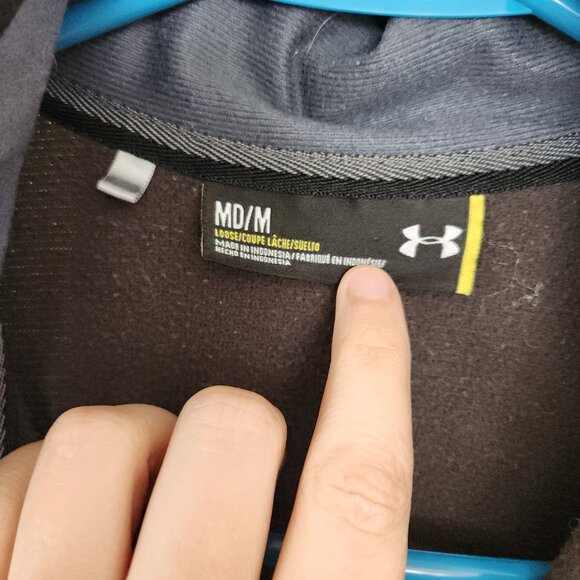 UNDER ARMOUR Sweater Fleece 1/2 Zip Sweatshirt, MD - Picture 4 of 6